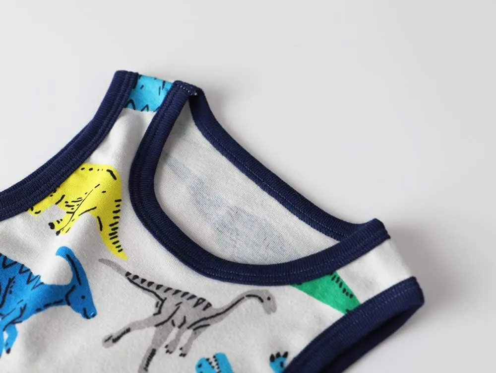 HUAER& Toddler Boys' 2-3 Pack Tank Tops
