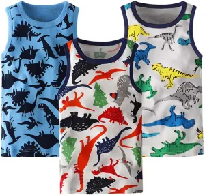 HUAER& Toddler Boys' 2-3 Pack Tank Tops
