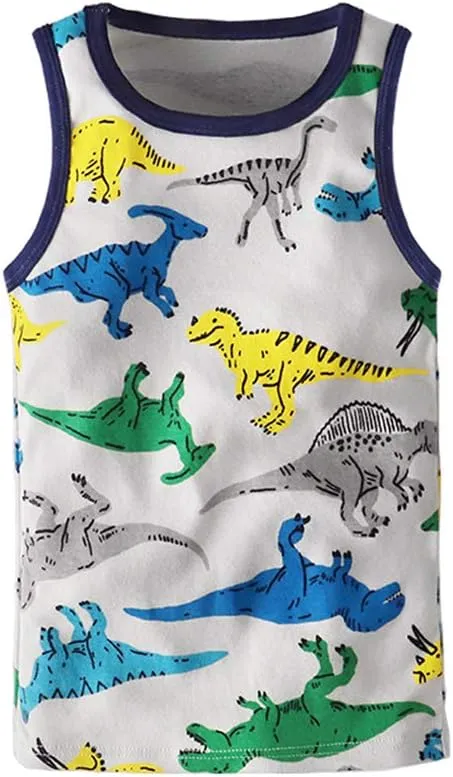 HUAER& Toddler Boys' 2-3 Pack Tank Tops