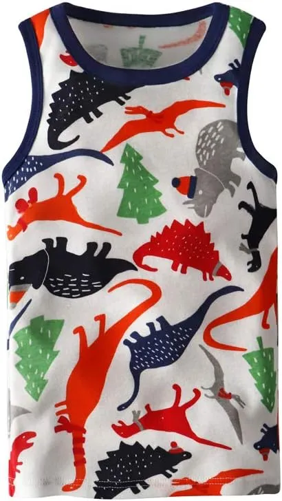 HUAER& Toddler Boys' 2-3 Pack Tank Tops