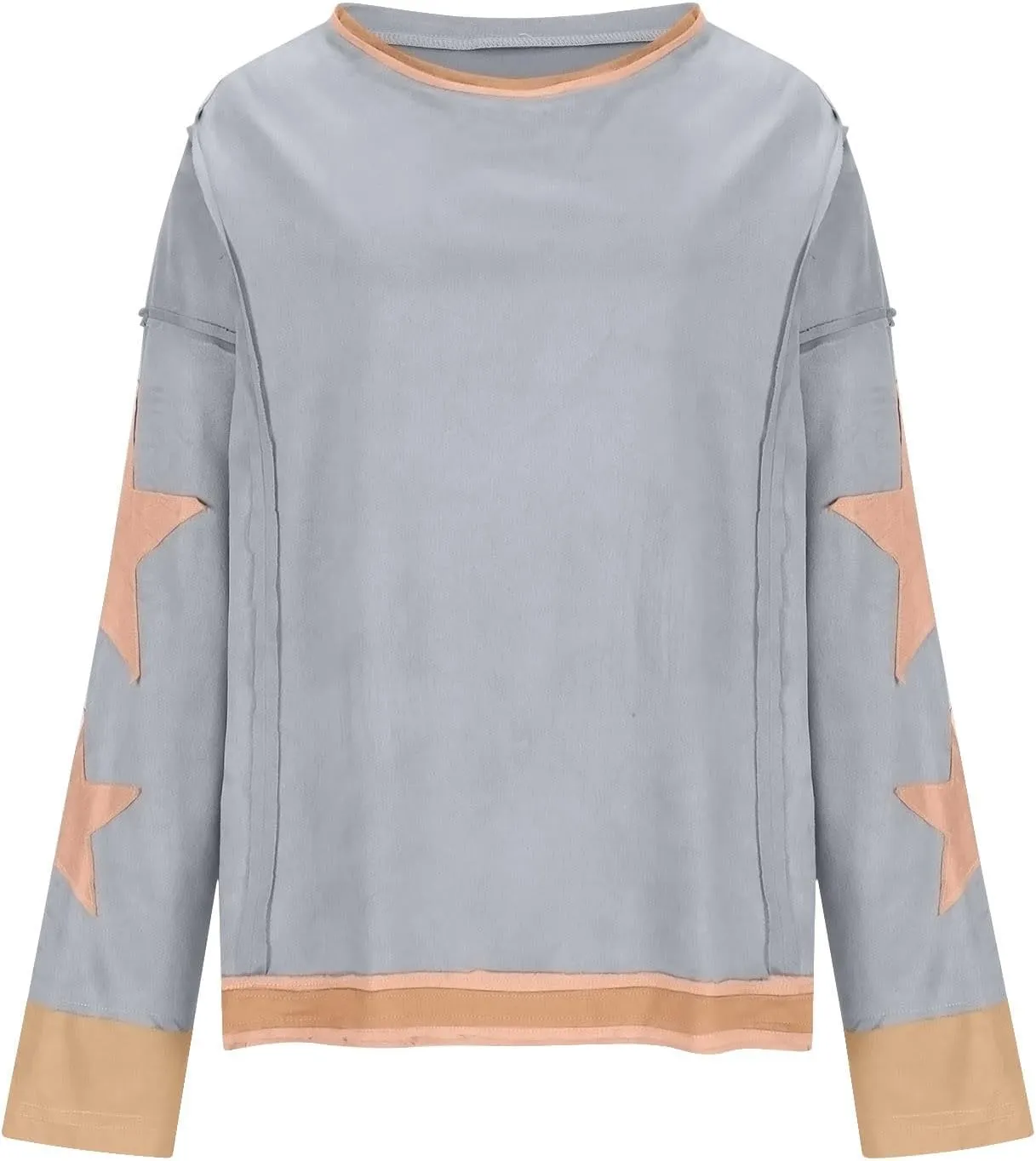 Hvyesh Sweatshirts for Women Crewneck Trendy 2025, Loose, Fall Tops Long Sleeve, FP Dupes, Fashion Cropped Workout Sweatshirt