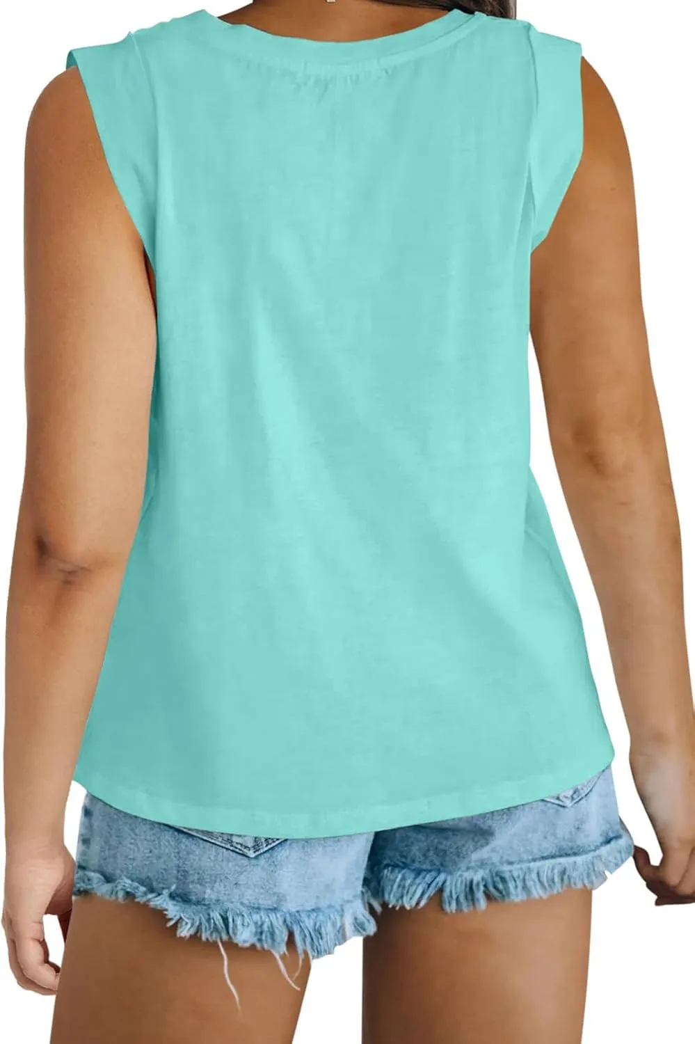 Imily Bela Womens Plus Size Tank Tops Sleeveless Crew Neck Summer Casual Basic Tees Shirts