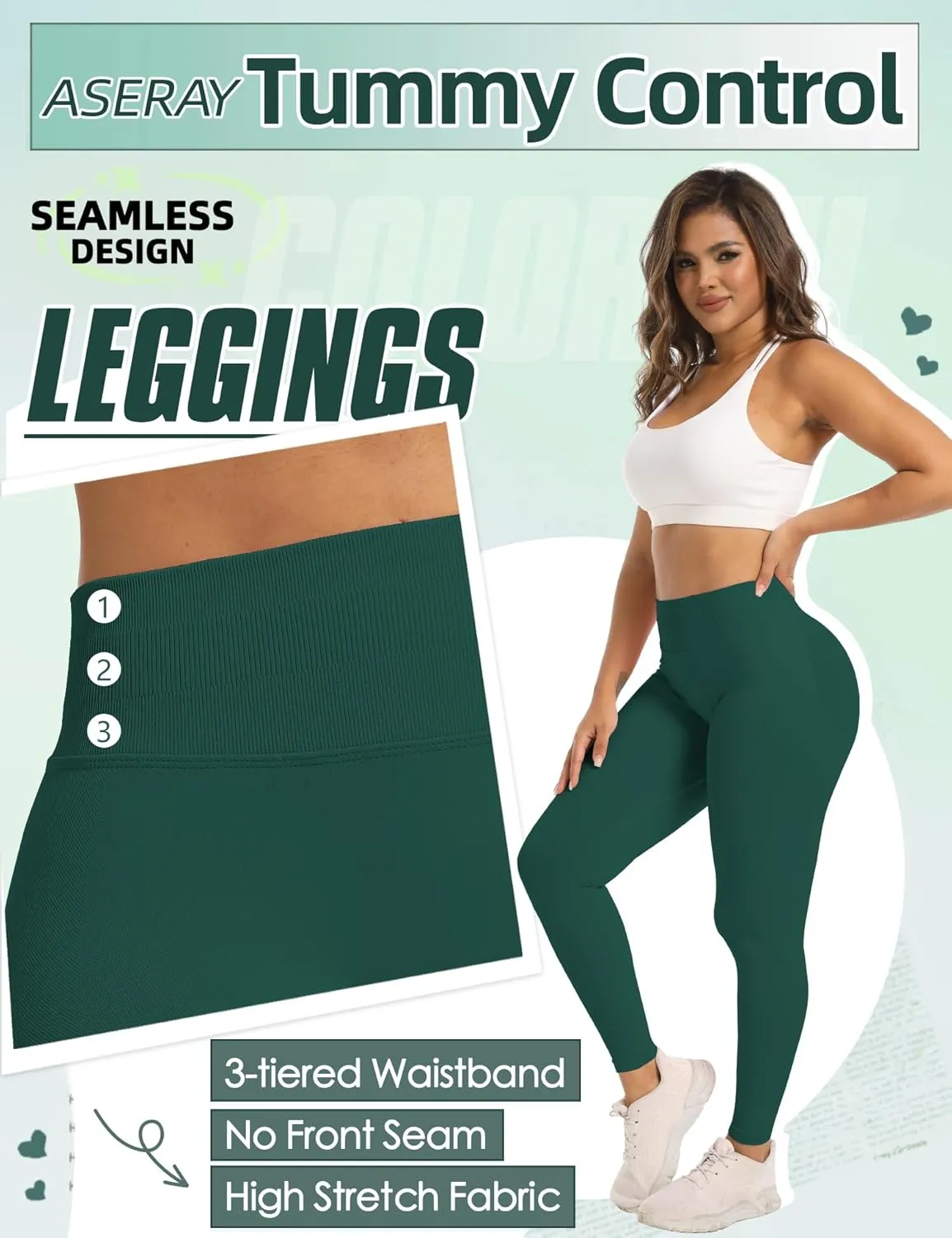 Impact Seamless Workout Gym Leggings for Women Scrunch Butt Lifting Leggings for Women Tummy Control Yoga Pants