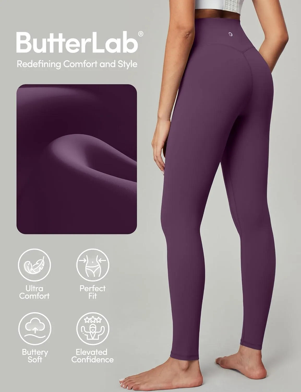 IUGA High Waisted Leggings for Women Tummy Control Buttery Soft Workout Leggings Compression Gym Yoga Leggings