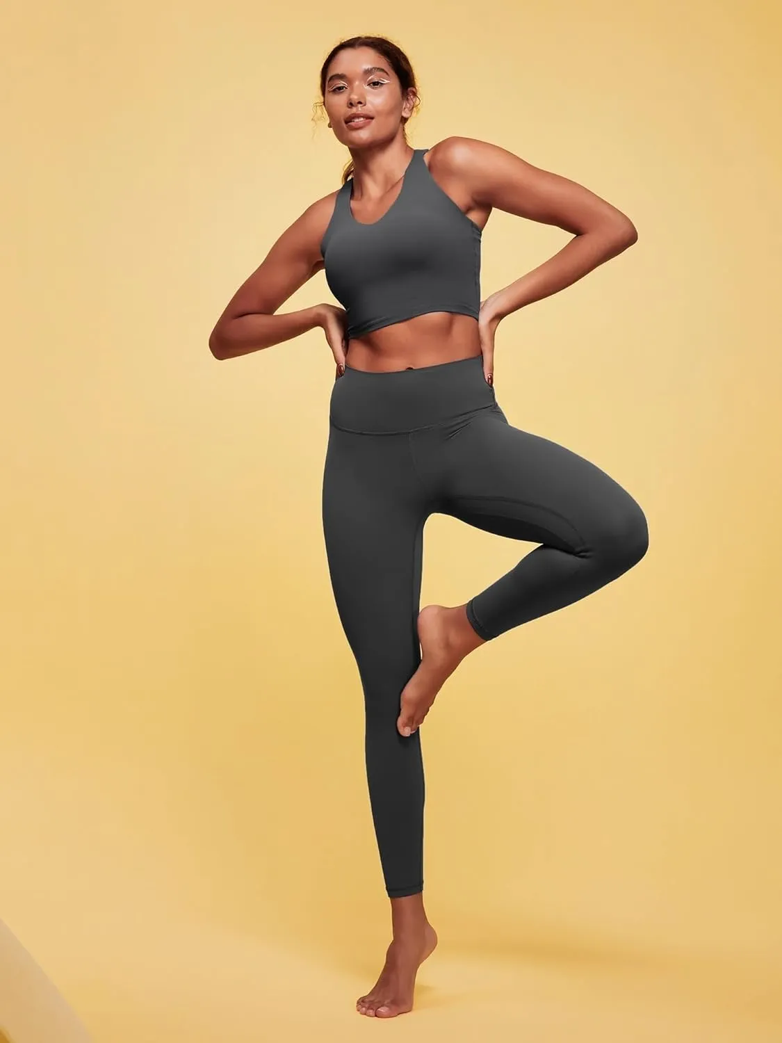 IUGA High Waisted Leggings for Women Tummy Control Buttery Soft Workout Leggings Compression Gym Yoga Leggings