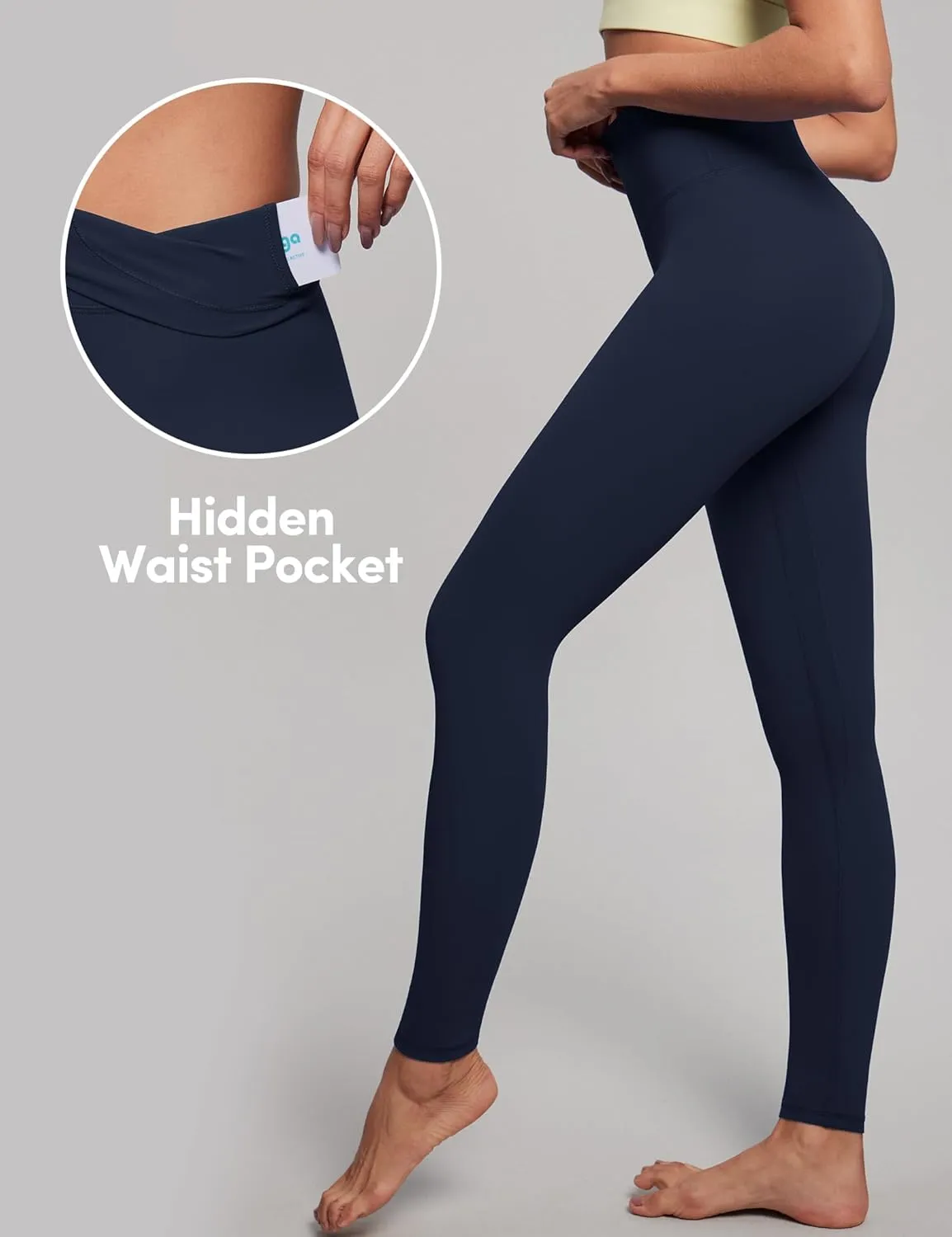 IUGA High Waisted Leggings for Women Tummy Control Buttery Soft Workout Leggings Compression Gym Yoga Leggings