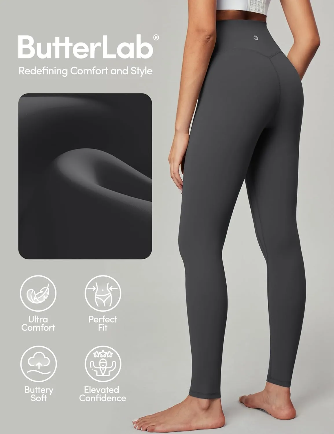IUGA High Waisted Leggings for Women Tummy Control Buttery Soft Workout Leggings Compression Gym Yoga Leggings
