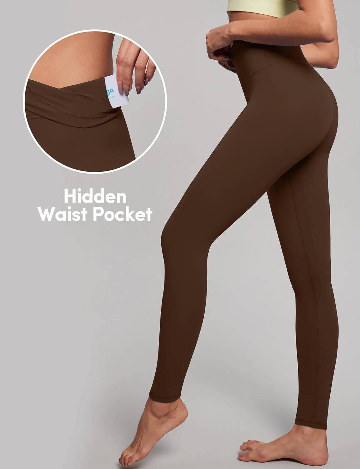 IUGA High Waisted Leggings for Women Tummy Control Buttery Soft Workout Leggings Compression Gym Yoga Leggings