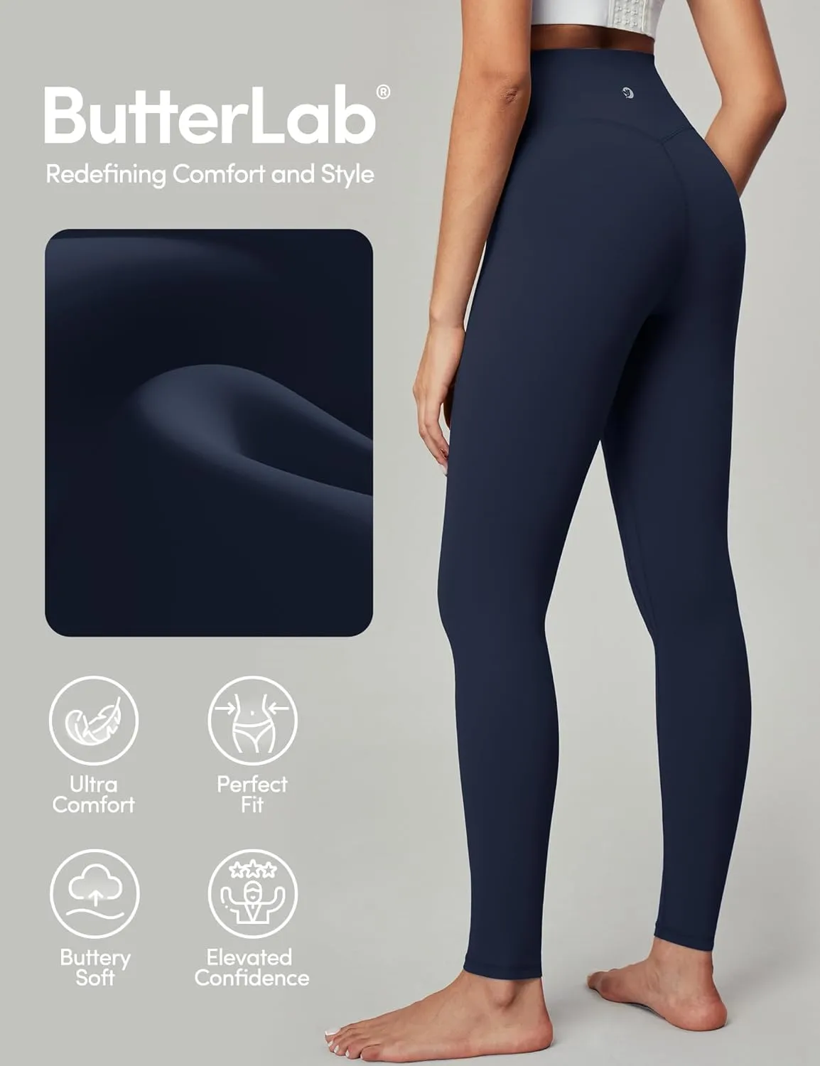 IUGA High Waisted Leggings for Women Tummy Control Buttery Soft Workout Leggings Compression Gym Yoga Leggings