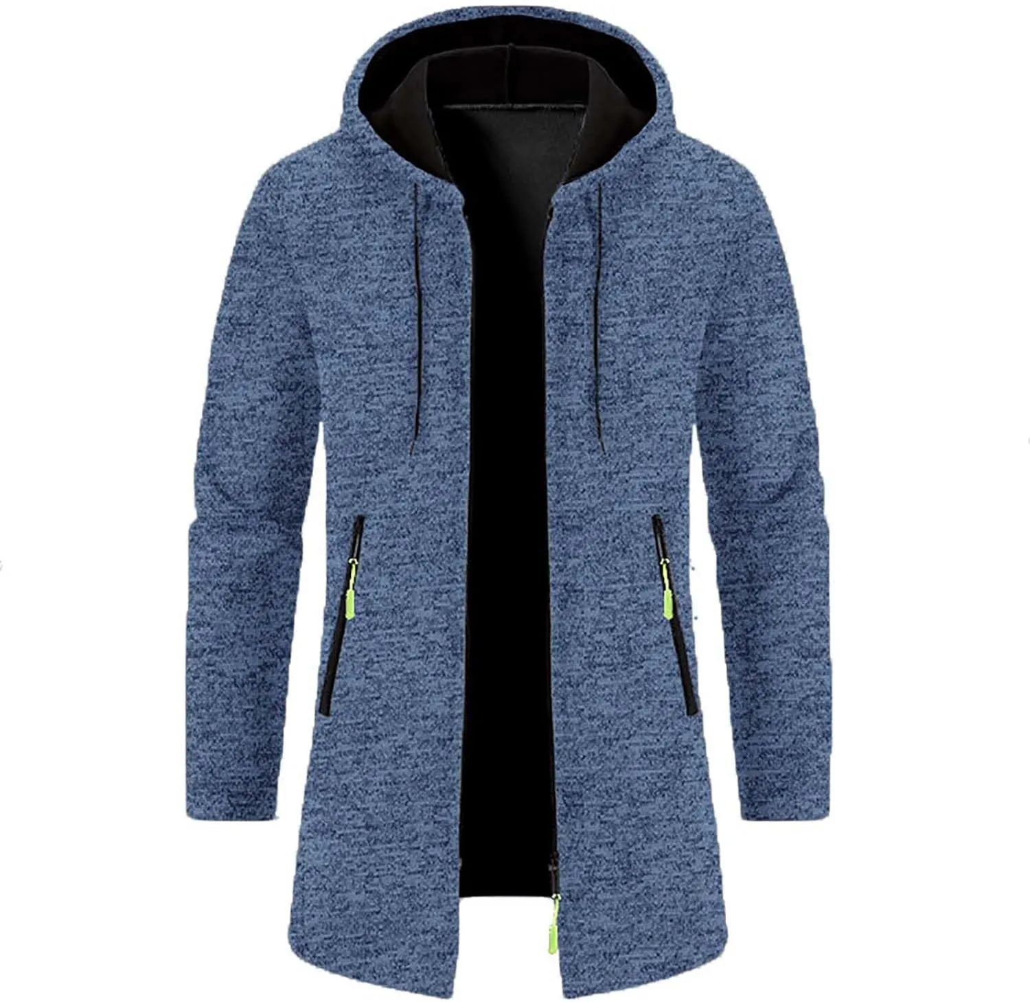 Jackets for Men,Men's Open Front Cardigan Sweater Full Zip Up Hooded Hoodies Knitted Sweatshirts Winter Coats Outwear