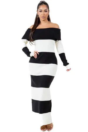JUSTINE FITTED MAXI KNIT DRESS