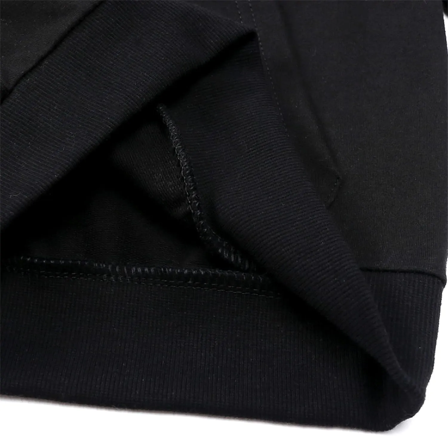 KAGAYD Toddler Boys Girls Hoodies Pullover Fleece Sweatshirt Children Black Solid Color Babies Hooded Top Active Sports
