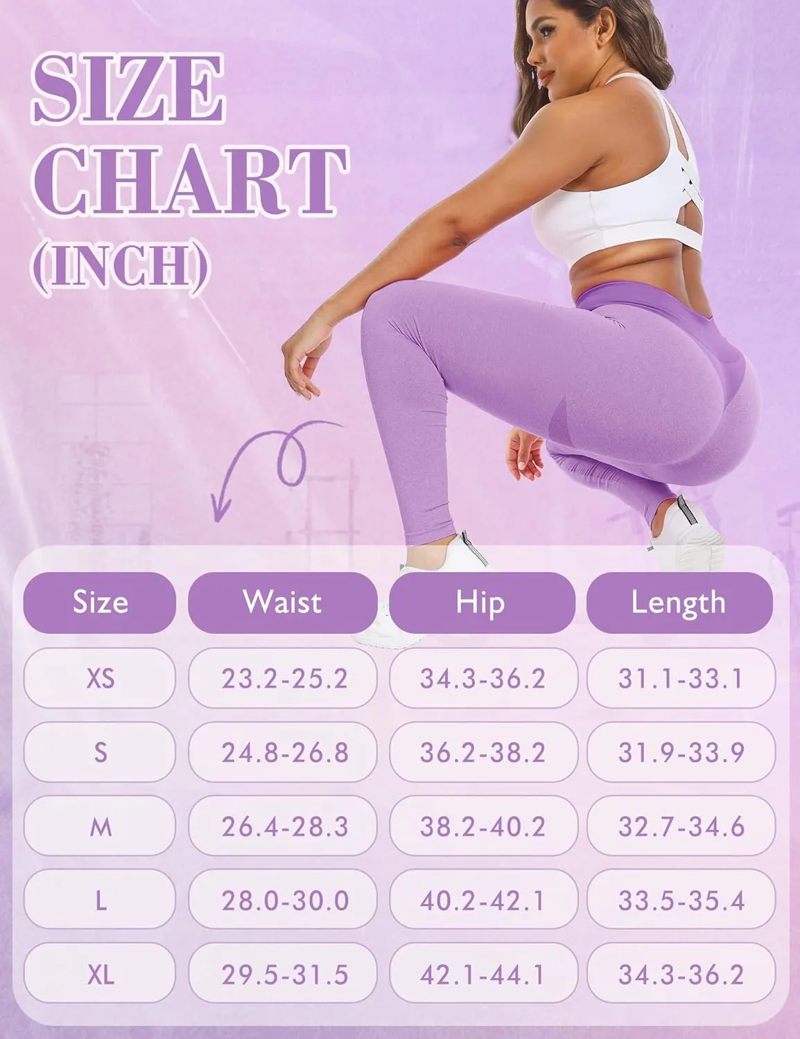 Knockout Seamless Gym Workout Leggings Scrunch Butt Lifting Leggings for Women High Waist Tummy Control Yoga Pants