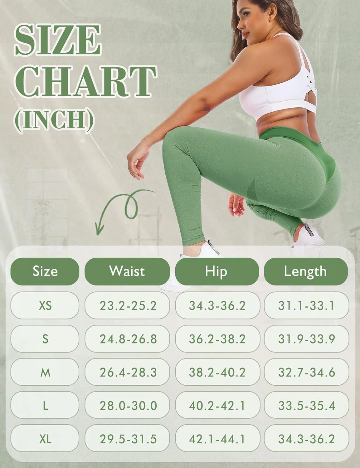 Knockout Seamless Gym Workout Leggings Scrunch Butt Lifting Leggings for Women High Waist Tummy Control Yoga Pants