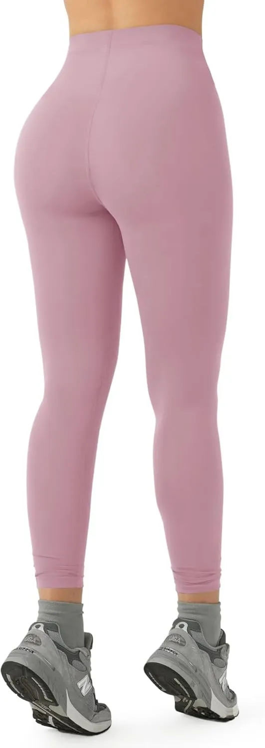 LASLULU High Waisted Workout Leggings for Women 27" Double Seamed Buttery Soft Compression Leggings Yoga Workout Pants