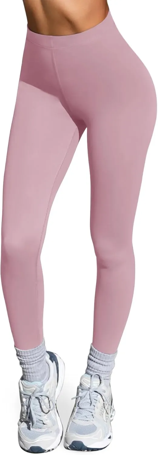 LASLULU High Waisted Workout Leggings for Women 27" Double Seamed Buttery Soft Compression Leggings Yoga Workout Pants