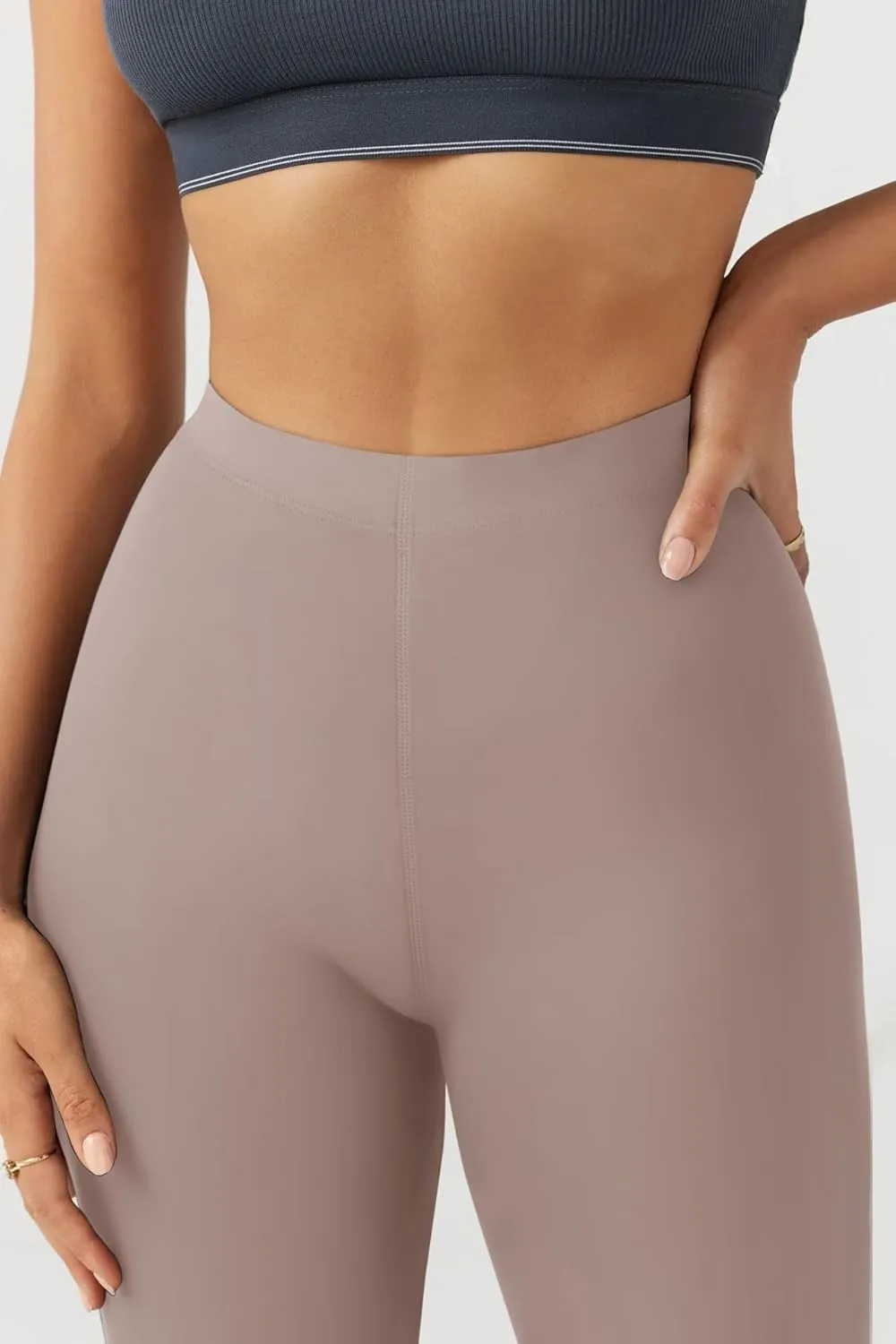LASLULU High Waisted Workout Leggings for Women 27" Double Seamed Buttery Soft Compression Leggings Yoga Workout Pants