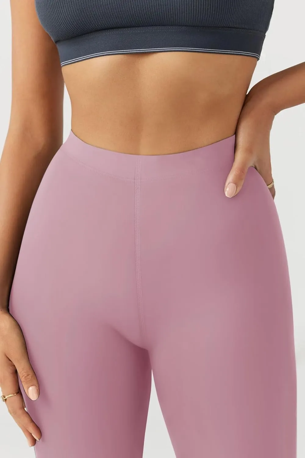 LASLULU High Waisted Workout Leggings for Women 27" Double Seamed Buttery Soft Compression Leggings Yoga Workout Pants