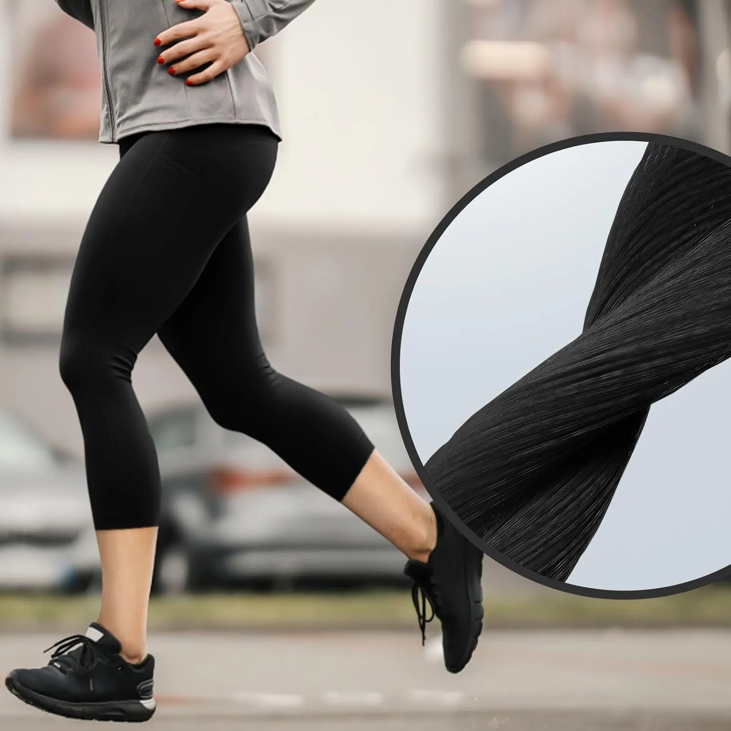 Leggings for Women, Upgraded High Waist Capri Yoga Leggings Workout Running Tummy with Pockets for Women