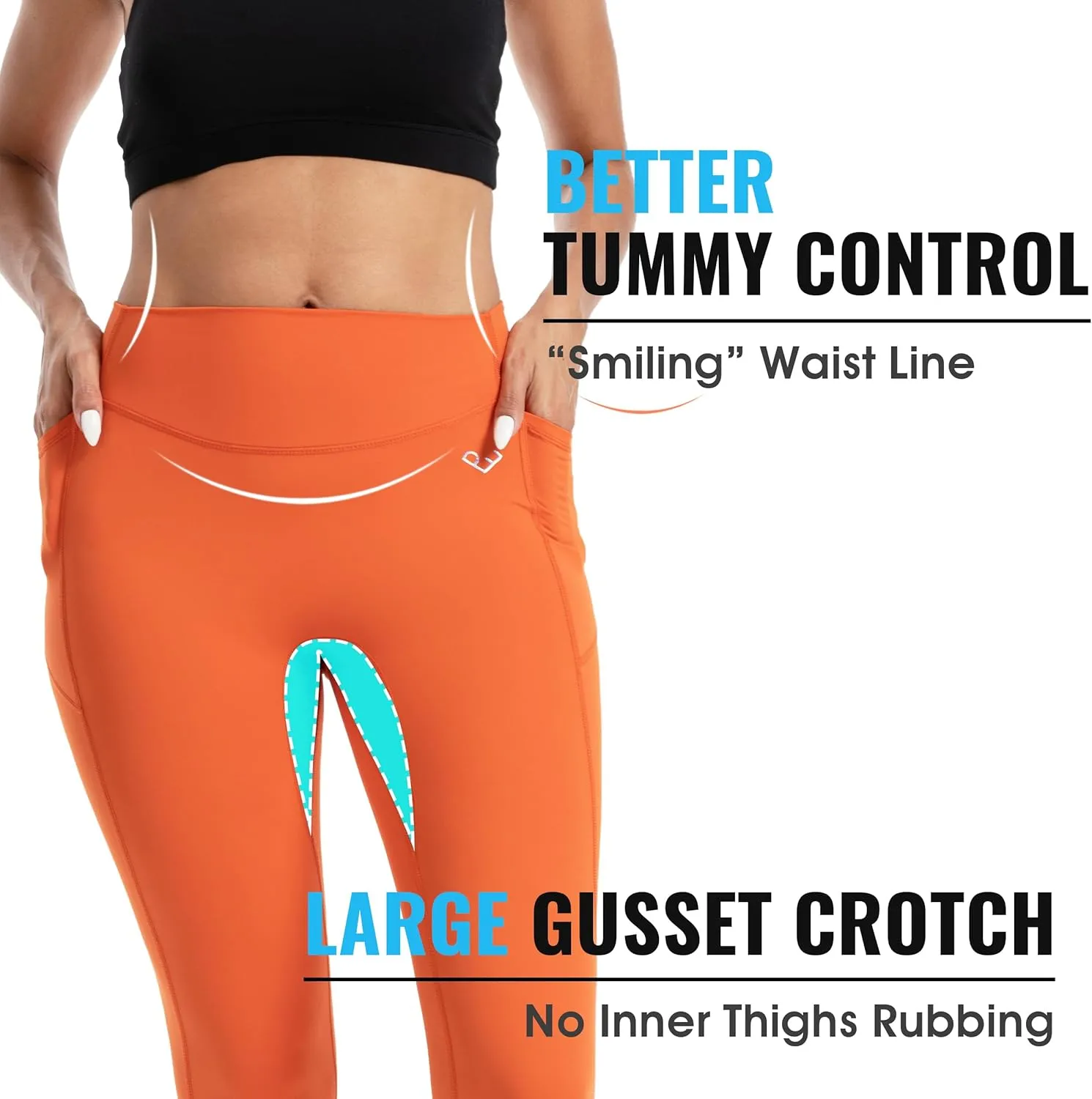 Leggings with Pockets for Women, Tummy Control High Waisted Activewear Leggings, Women's Workout Gym Yoga Pants