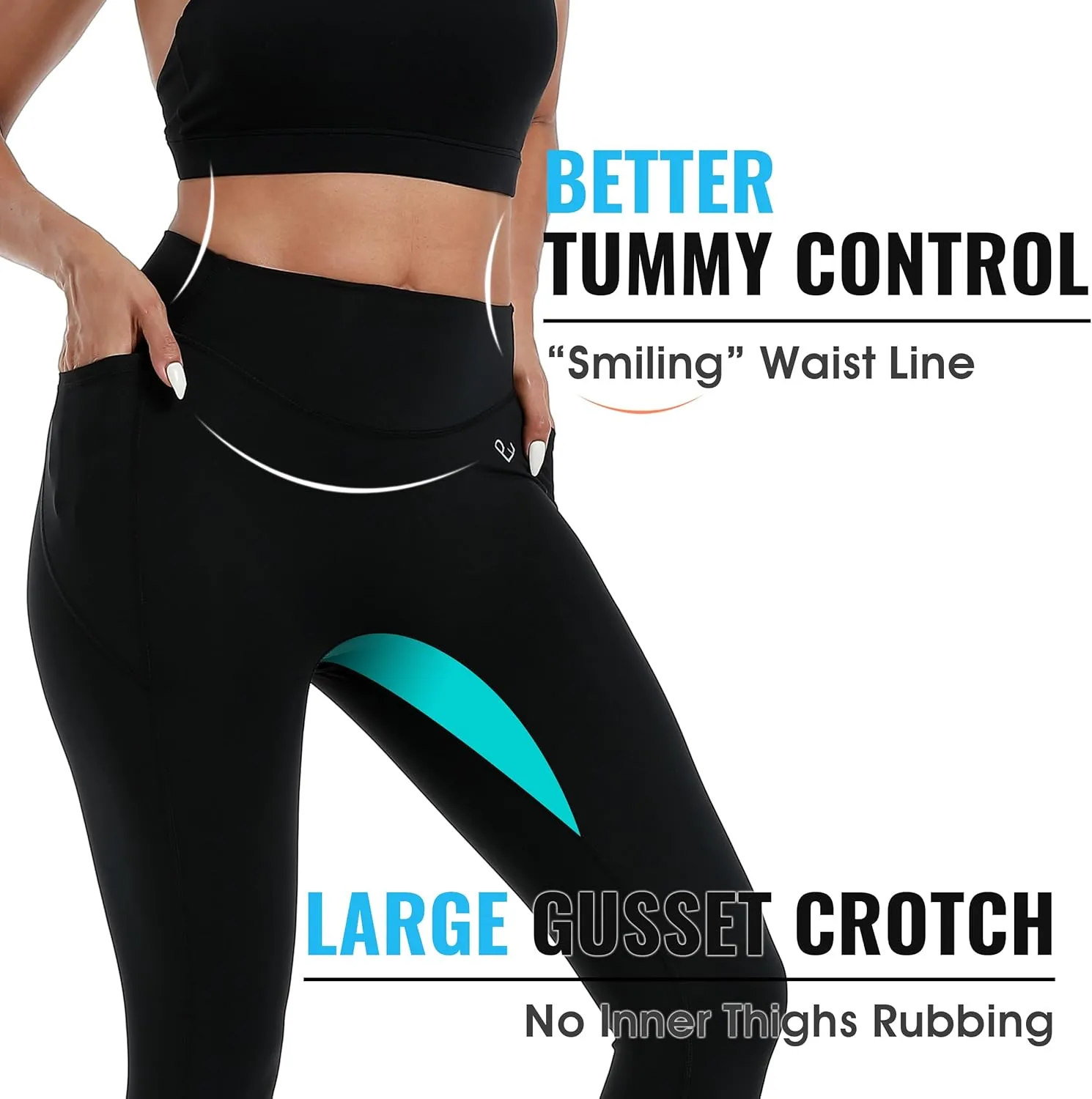 Leggings with Pockets for Women, Tummy Control High Waisted Activewear Leggings, Women's Workout Gym Yoga Pants