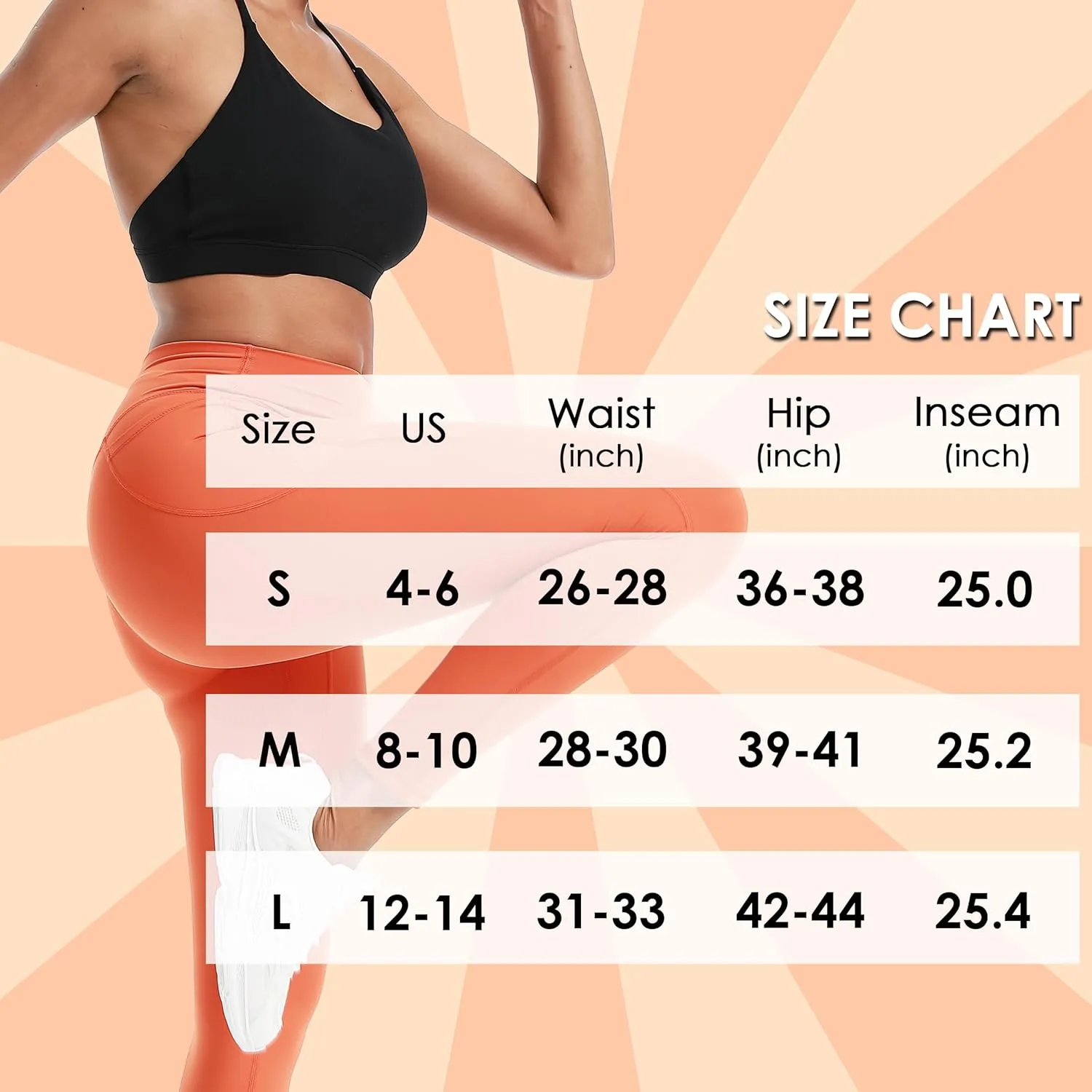 Leggings with Pockets for Women, Tummy Control High Waisted Activewear Leggings, Women's Workout Gym Yoga Pants