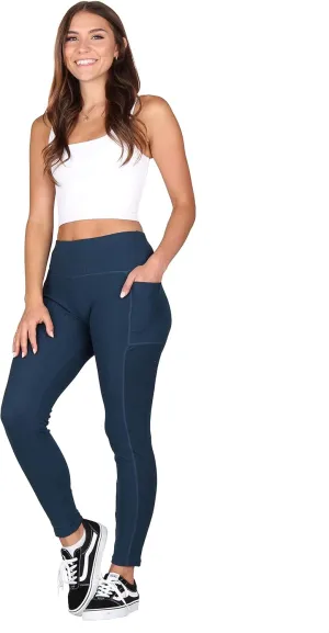 Lildy Solid Ribbed Leggings with Pockets