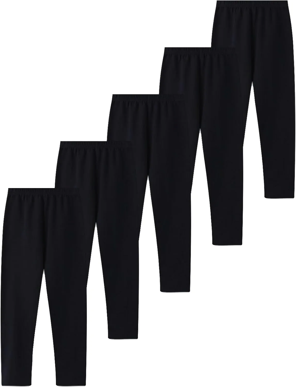Little Girls Black Leggings Basic Toddler Girl Pants Soft Comfortable Baby Girls Leggings Pack of 5