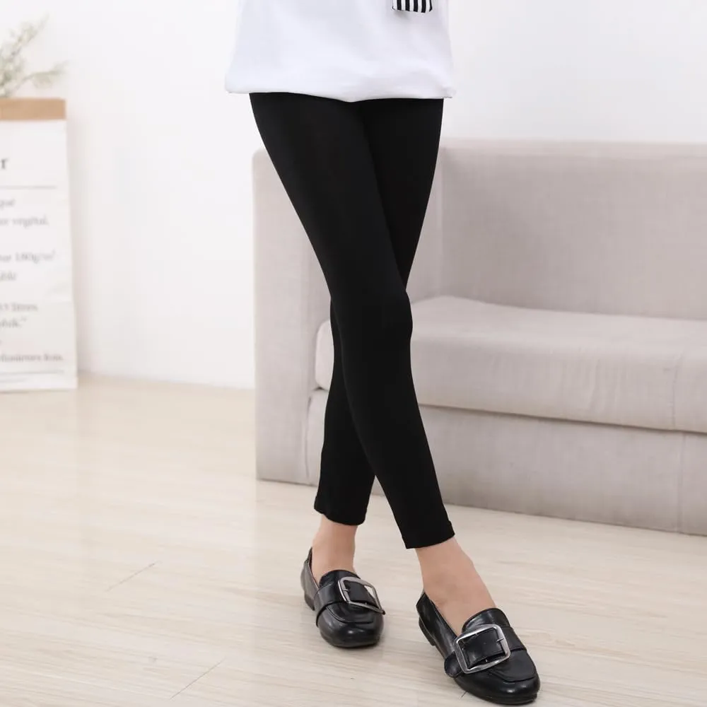 Little Girls Black Leggings Basic Toddler Girl Pants Soft Comfortable Baby Girls Leggings Pack of 5