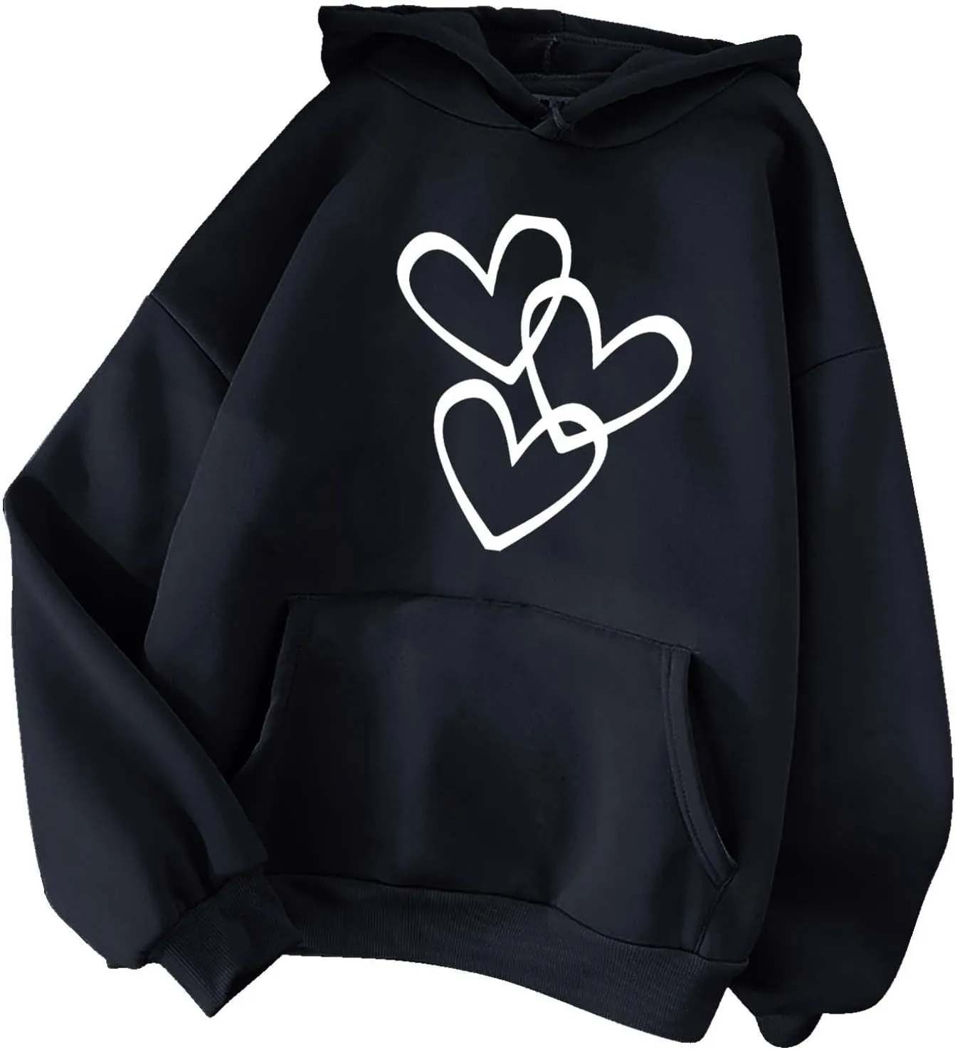 Long Sleeve Hoodie Shirts for Women Fashion Love Graphic Pullover Sweatshirt Loose Soft Comfy Fall Tops