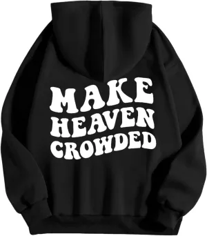 Love Like Jesus Letter Graphic Hoodies for Women Girls Oversized Long Sleeve Pocket Y2K Sweatshirt Tops