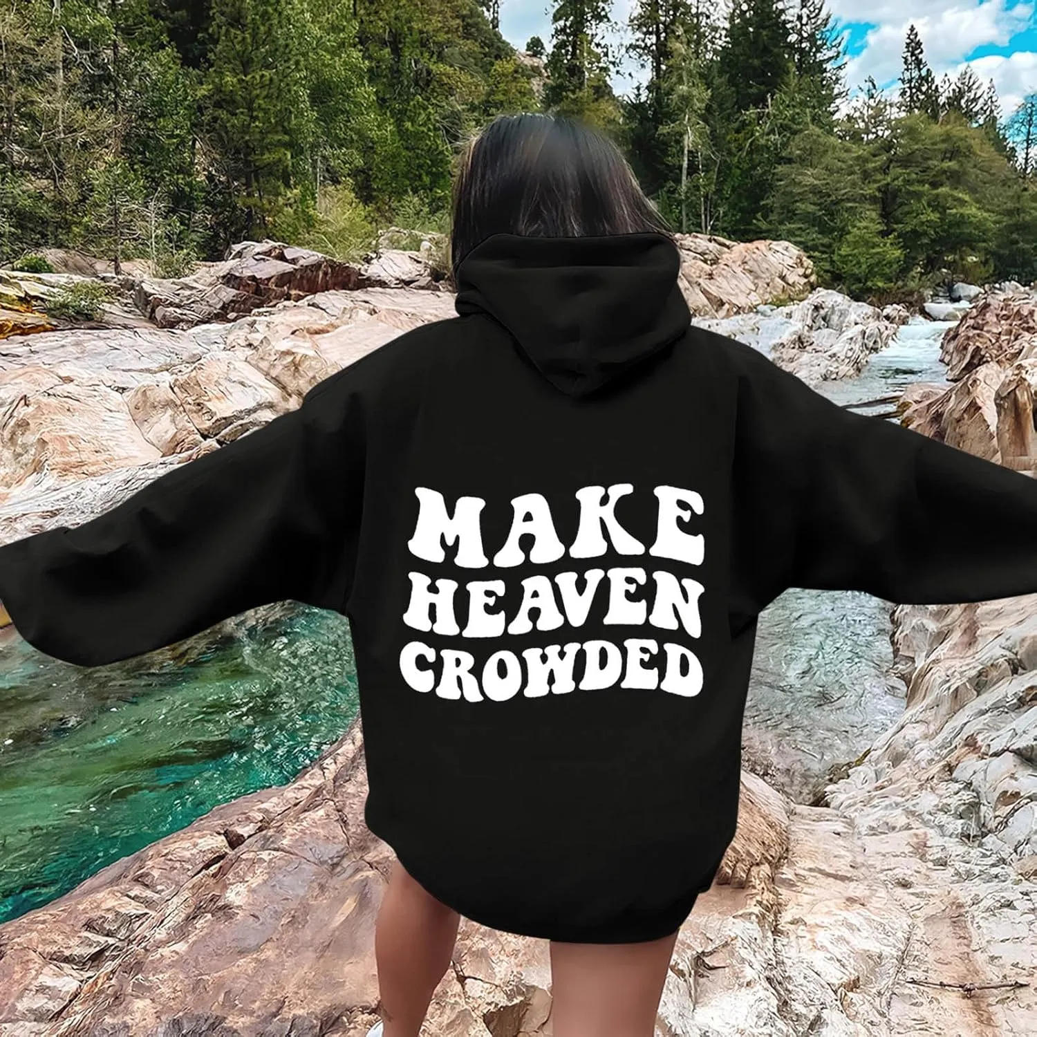 Love Like Jesus Letter Graphic Hoodies for Women Girls Oversized Long Sleeve Pocket Y2K Sweatshirt Tops