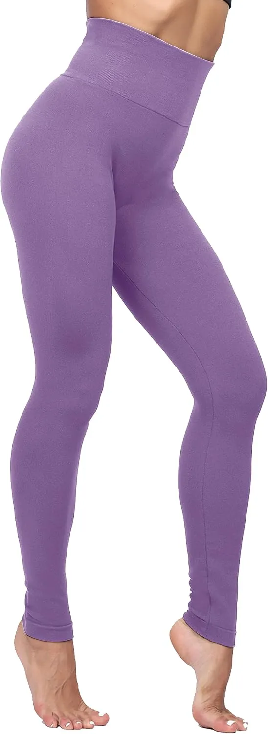 LUOYANXI Fleece Lined Leggings Women Thick High Waisted Leggings Winter Warm Tights