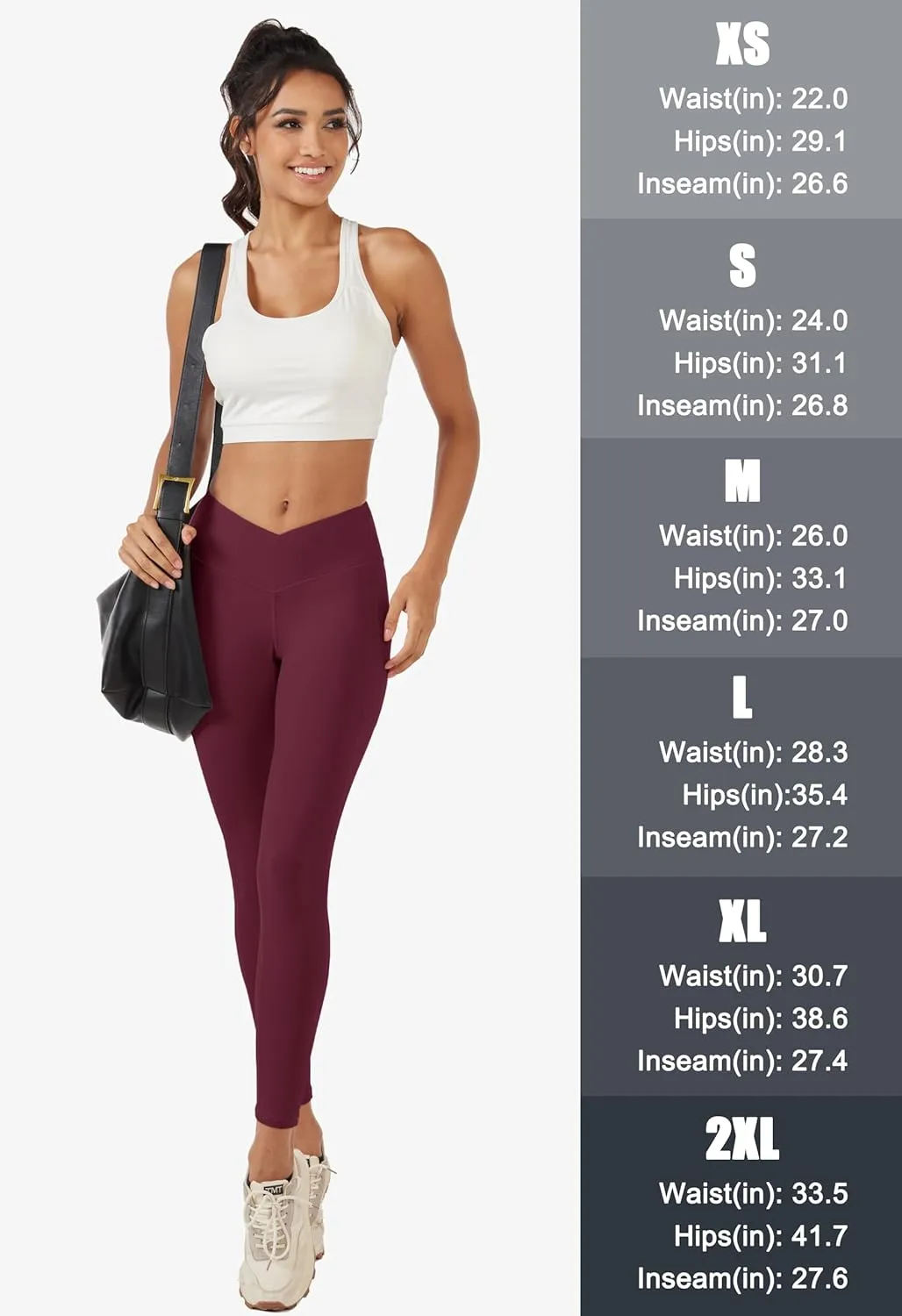 MAGCOMSEN Women's Yoga Leggings V Waist Gym Workout Athletic Leggings with Pockets Stretch Soft Leggings Spring Autumn
