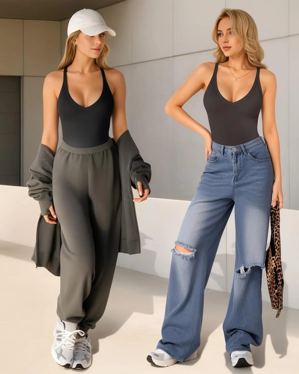 MANGOPOP Women's V Neck Tank Tops Racerback Slim Fit Workout Tanks Sleeveless Ribbed Summer Trendy Top 2025