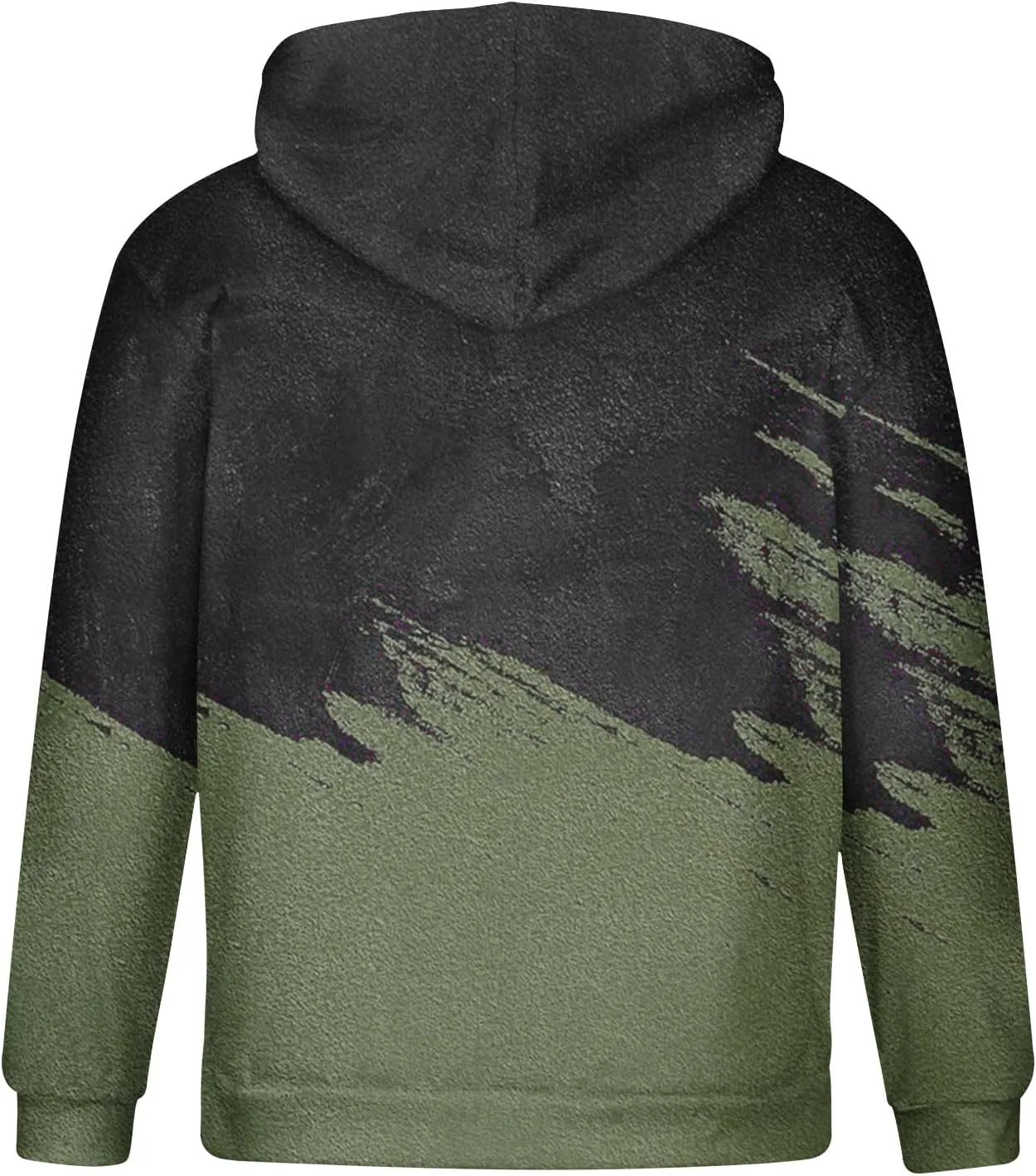 Men's Colour Block Hooded Sweatshirts Casual Long Sleeve Pullover Tops Novelty Printed Y2K Hoodies with Pockets