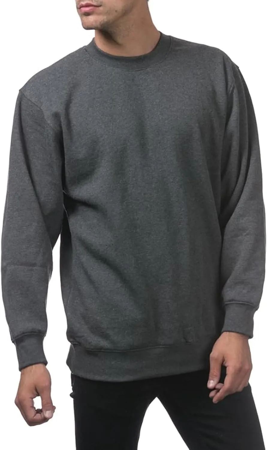 Men's Crewneck Sweatshirt Plain Sweatshirts Athletic Workout Sweat Shirts Soft Long Sleeve Pullover Shirt