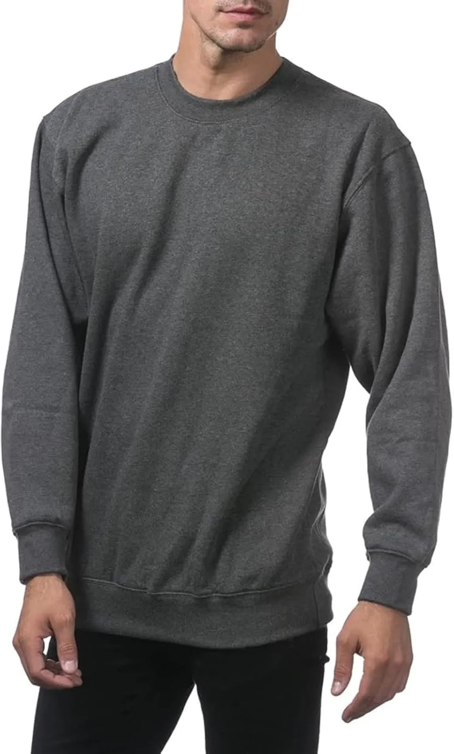 Men's Crewneck Sweatshirt Plain Sweatshirts Athletic Workout Sweat Shirts Soft Long Sleeve Pullover Shirt