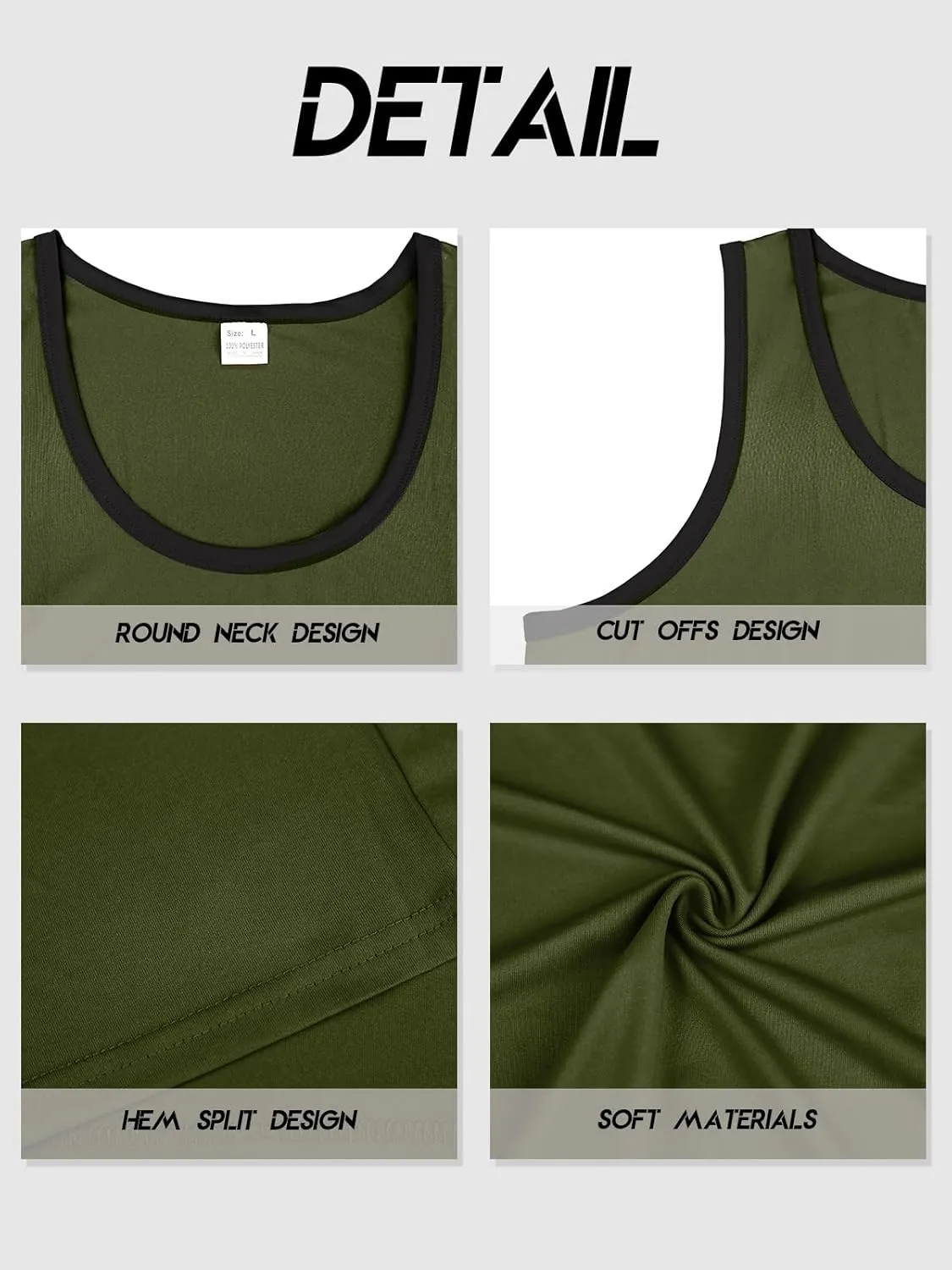 Men's Gym Workout Tank Tops - Soft Lightweight Sleeveless Muscle Shirts for Beach & Athletic Wear
