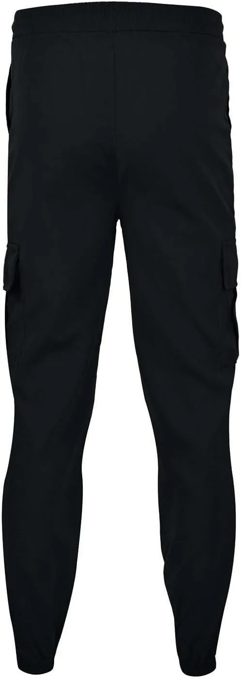 Mens Japanese Style Tapered Cargo Pant Military Combat Outdoor Overalls Lightweight Simple Solid Color Slimfitting Sweatpants