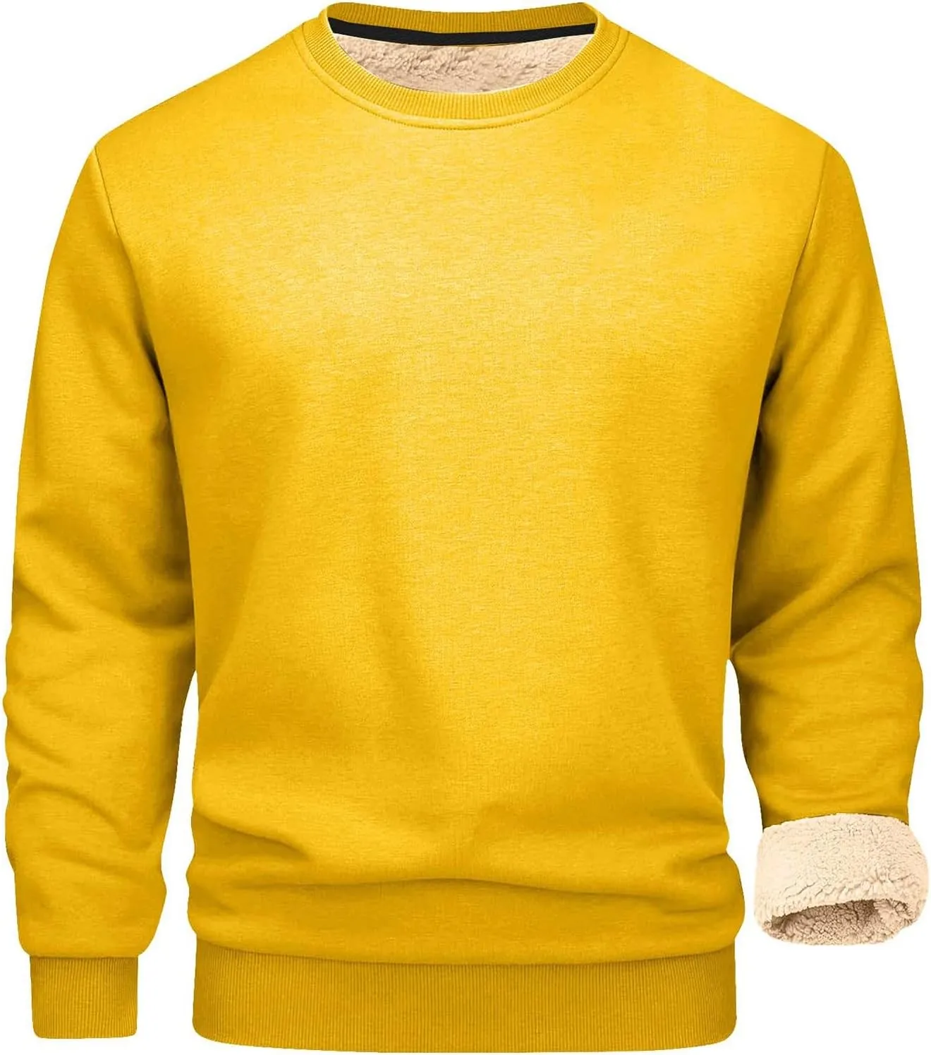 Men's Spring Autumn Winter Round Neck Sweater Simple Style Tops Trendy Loose Plus Velvet Oversized Distressed Sweatshirt