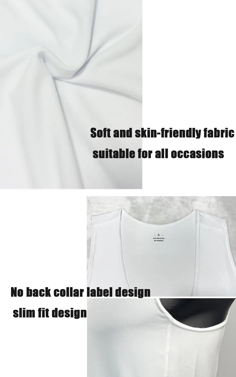 Muscle Cmdr Mens Slim Fit Workout Tank Top Bodybuilding Muscle Shirts Fitness Quick Dry Athletic Gym Deep Round Neck Stretch
