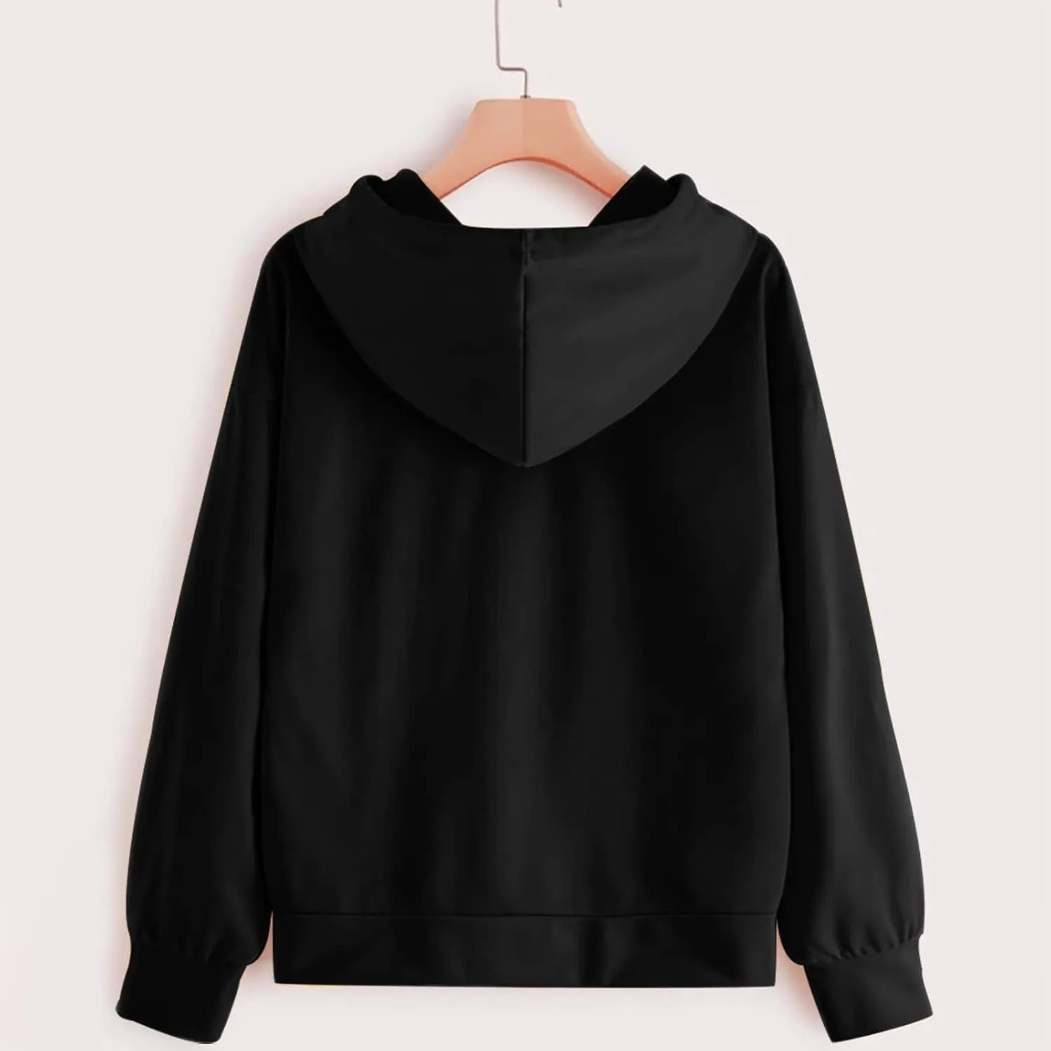 Mzkdieey Women's Heartbeat Hoodie Cute ECG Print Long Sleeve Drawstring Hooded Sweatshirt Teen Girls Y2k Crop Pullover Tops