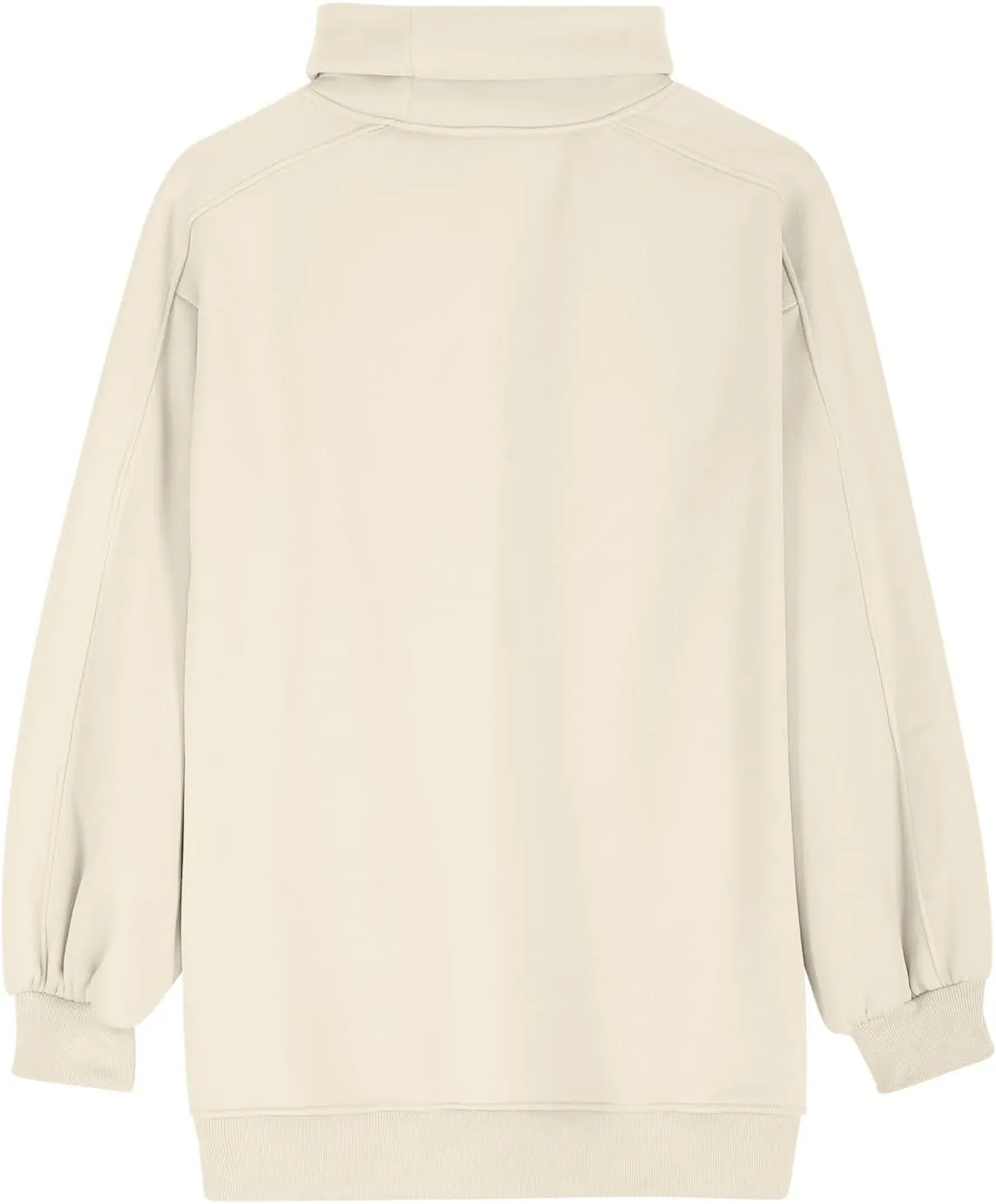 Mzkdieey Women's Oversized Turtleneck Sweatshirt Drop Shoulder Long Sleeve Lose Fit Hoodies Fall Trendy Pullover Tunic Top