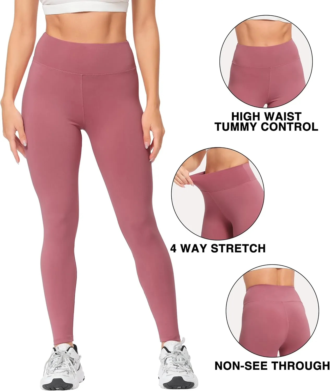 Natural Feelings Buttercloud High Waisted Leggings for Women Tummy Control Workout Leggings Soft Athletic Yoga Pants