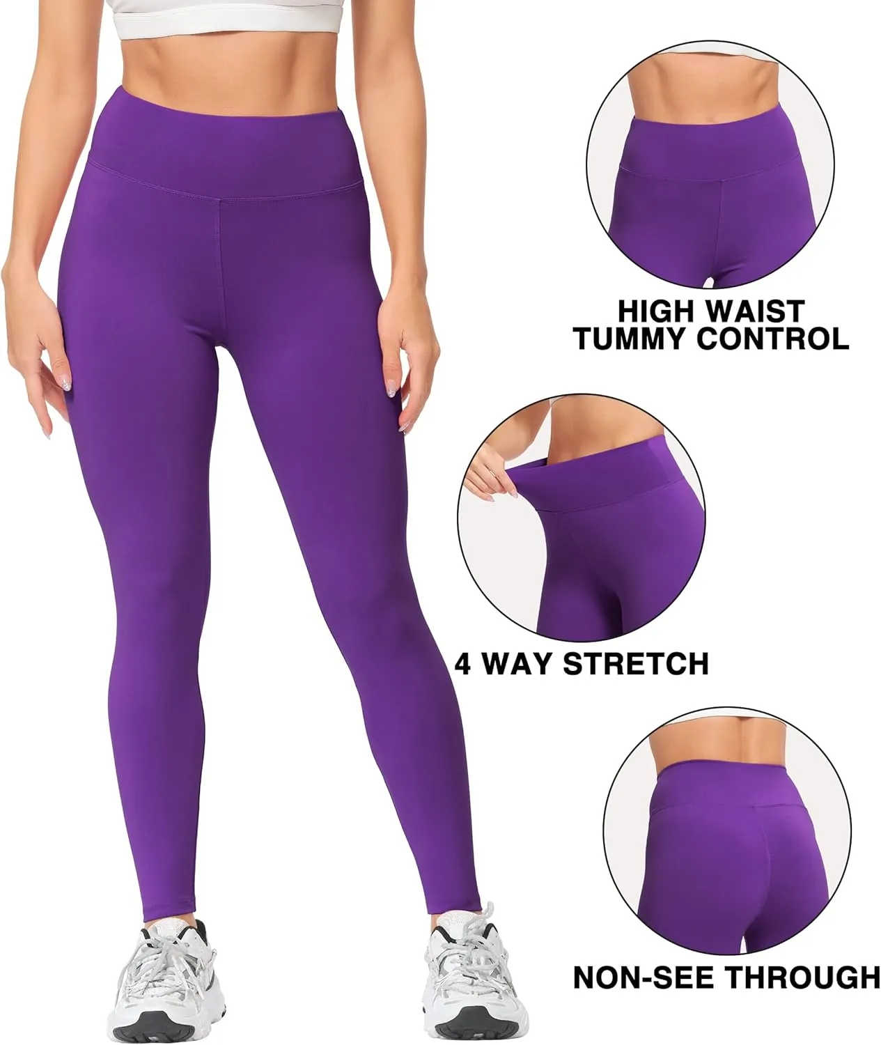 Natural Feelings Buttercloud High Waisted Leggings for Women Tummy Control Workout Leggings Soft Athletic Yoga Pants
