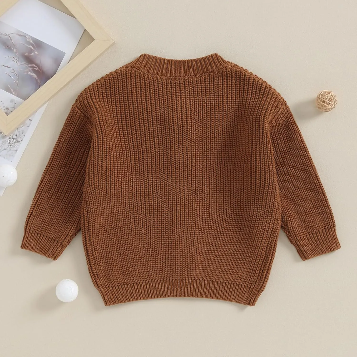 Newborn Baby Girl Boy Cute Long Sleeve Button Up Cardigan Toddler Knit Sweater Infant Fall Winter Clothes