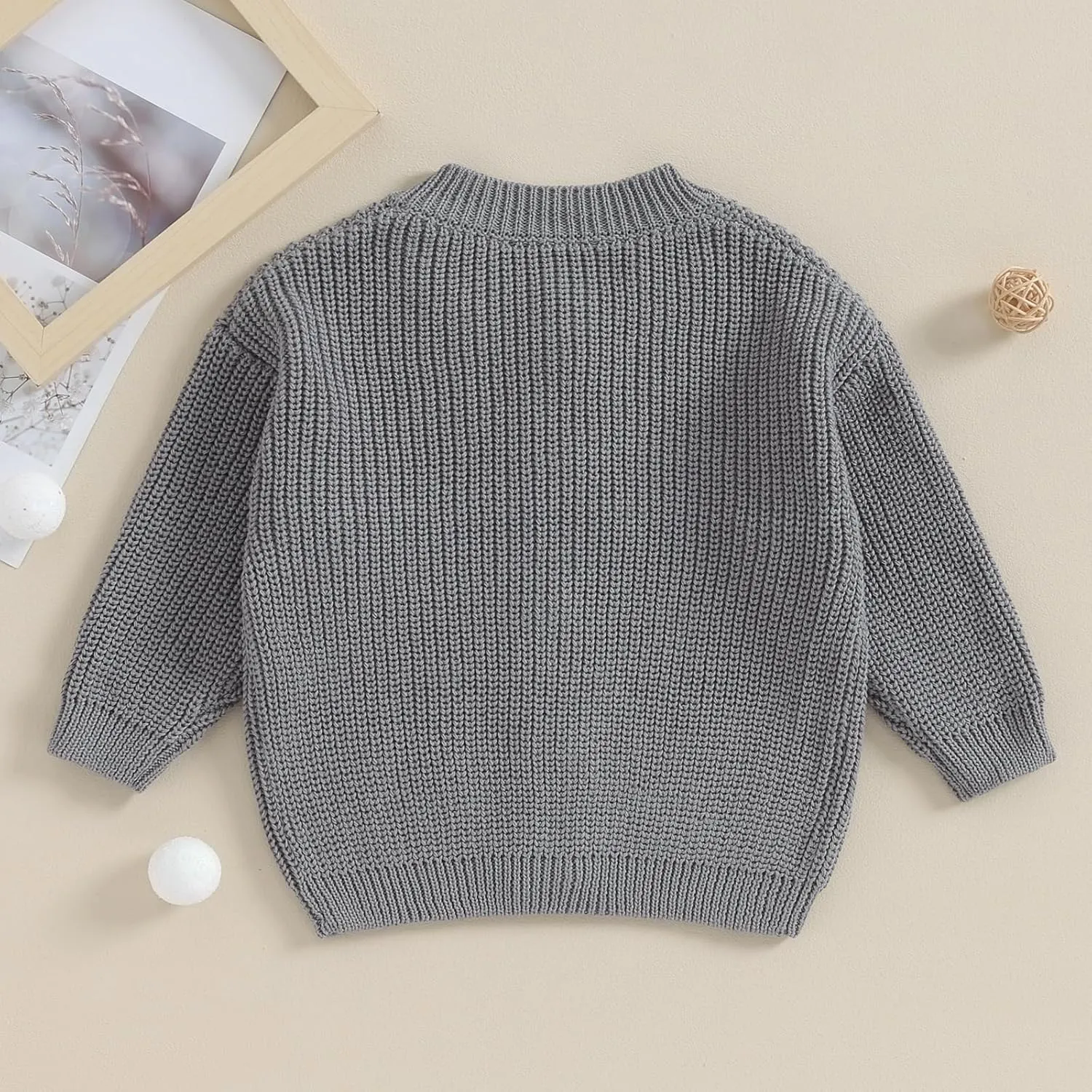 Newborn Baby Girl Boy Cute Long Sleeve Button Up Cardigan Toddler Knit Sweater Infant Fall Winter Clothes