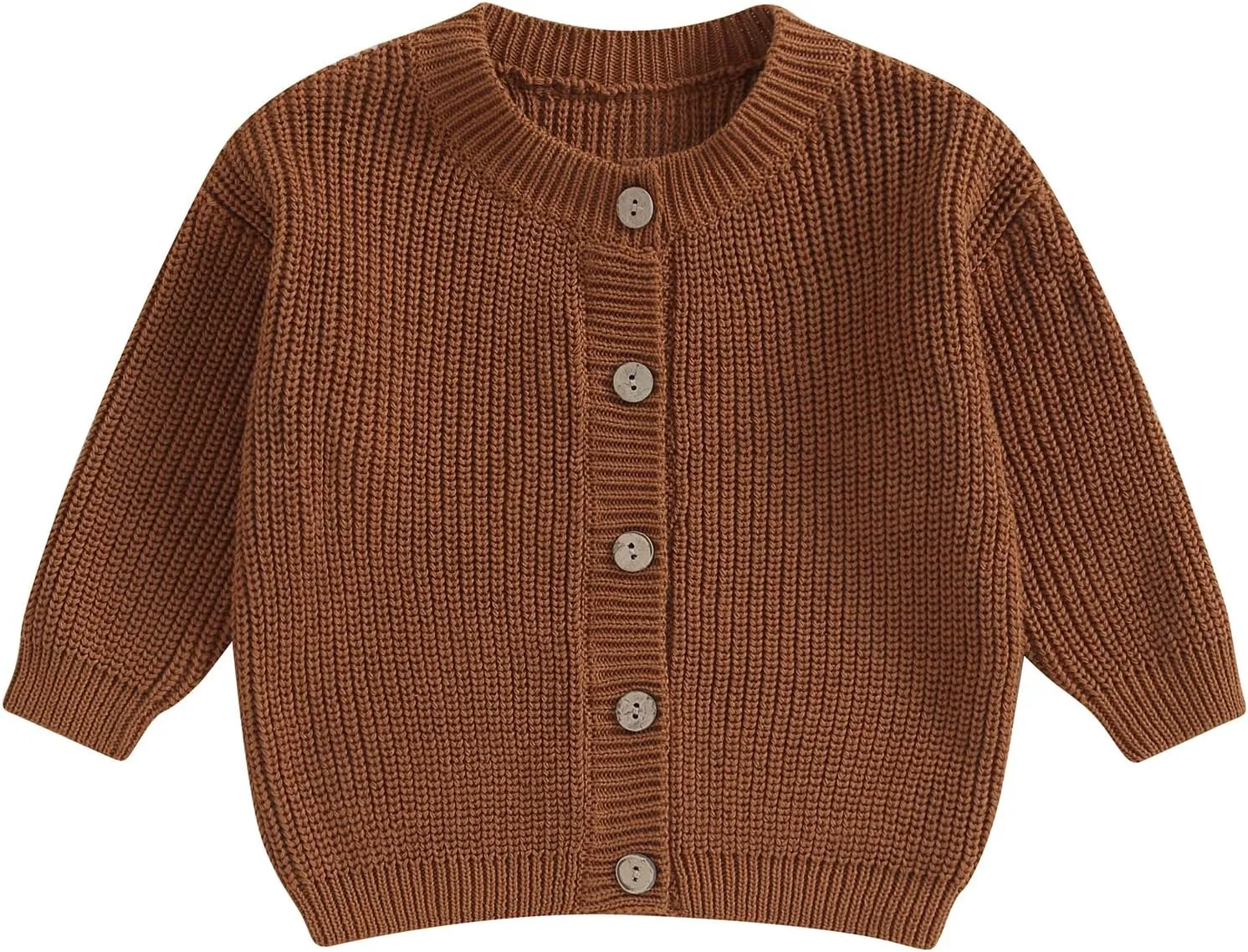 Newborn Baby Girl Boy Cute Long Sleeve Button Up Cardigan Toddler Knit Sweater Infant Fall Winter Clothes
