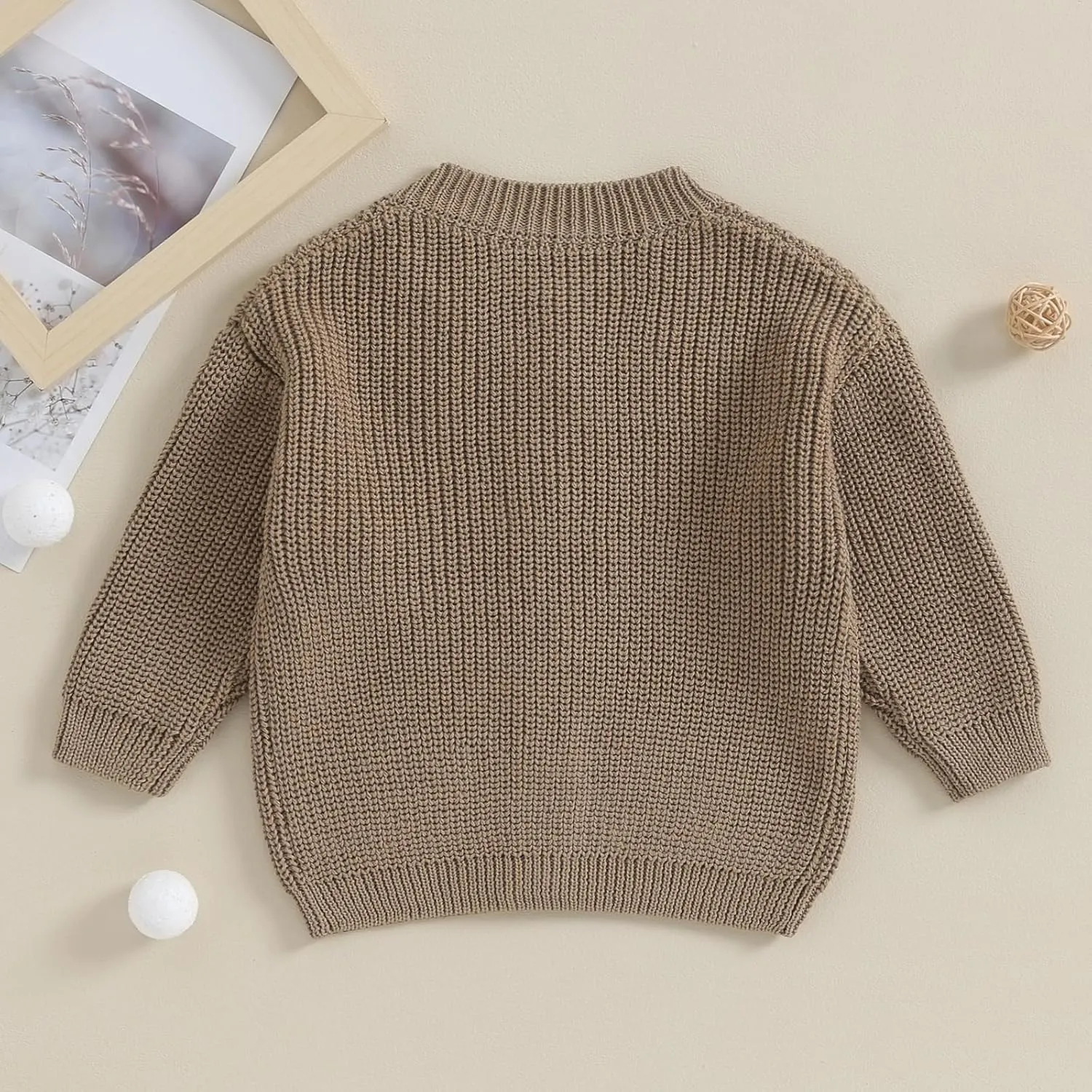 Newborn Baby Girl Boy Cute Long Sleeve Button Up Cardigan Toddler Knit Sweater Infant Fall Winter Clothes